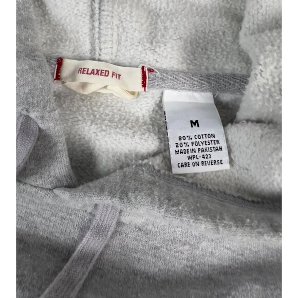 Vintage Levi’s Hoodie Men’s Medium Gray Pullover Old Logo Relaxed Fit - Picture 3 of 7